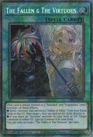 The Fallen & The Virtuous (Starlight Rare) [CH01-EN019] - THE CHRONICLES DECK: The Fallen & The Virtuous (All-Foil Edition) 1st Edition - Starlight Rare - Trinity Hobby