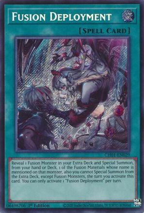 Fusion Deployment (Secret Rare) [CH01-EN029] - THE CHRONICLES DECK: The Fallen & The Virtuous (All-Foil Edition) 1st Edition - Secret Rare - Trinity Hobby