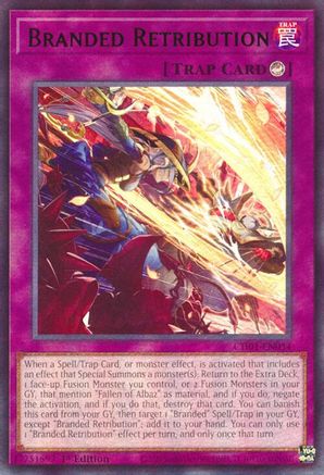 Branded Retribution [CH01-EN034] - THE CHRONICLES DECK: The Fallen & The Virtuous (All-Foil Edition) 1st Edition - Ultra Rare