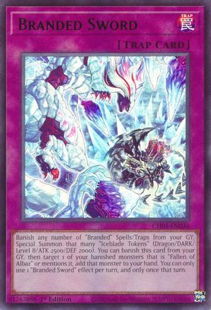 Branded Sword [CH01-EN036] - THE CHRONICLES DECK: The Fallen & The Virtuous (All-Foil Edition) 1st Edition - Ultra Rare