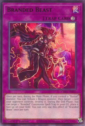 Branded Beast [CH01-EN037] - THE CHRONICLES DECK: The Fallen & The Virtuous (All-Foil Edition) 1st Edition - Ultra Rare