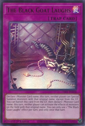 The Black Goat Laughs [CH01-EN038] - THE CHRONICLES DECK: The Fallen & The Virtuous (All-Foil Edition) 1st Edition - Ultra Rare