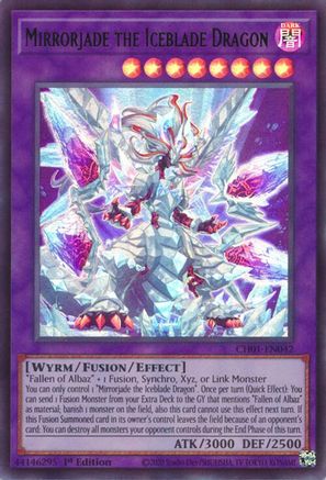 Mirrorjade the Iceblade Dragon [CH01-EN042] - THE CHRONICLES DECK: The Fallen & The Virtuous (All-Foil Edition) 1st Edition - Ultra Rare