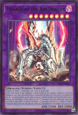 Titaniklad the Ash Dragon [CH01-EN046] - THE CHRONICLES DECK: The Fallen & The Virtuous (All-Foil Edition) 1st Edition - Ultra Rare