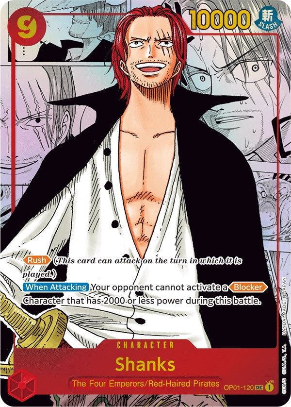 Shanks (Parallel) (Manga) (Alternate Art) (OP01-120) - [Romance Dawn] Foil - Trinity Hobby