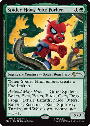 Spider-Ham, Peter-Porker  [Foil]  (PLAY-002) - [Play Promos] - Trinity Hobby
