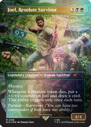 Joel, Resolute Survivor (Rainbow Foil)  [Foil]  (SLD-2198) - [Secret Lair Drop Series] - Trinity Hobby