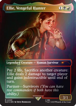 Ellie, Vengeful Hunter (Rainbow Foil)  [Foil]  (SLD-2203) - [Secret Lair Drop Series] - Trinity Hobby