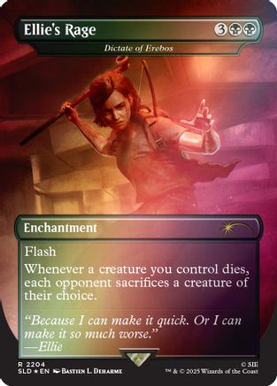 Ellie's Rage - Dictate of Erebos (Rainbow Foil)  [Foil]  (SLD-2204) - [Secret Lair Drop Series] - Trinity Hobby
