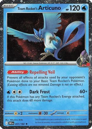 Team Rocket's Articuno (Cosmos Holo) - (051/182) Holofoil [Miscellaneous Cards & Products]