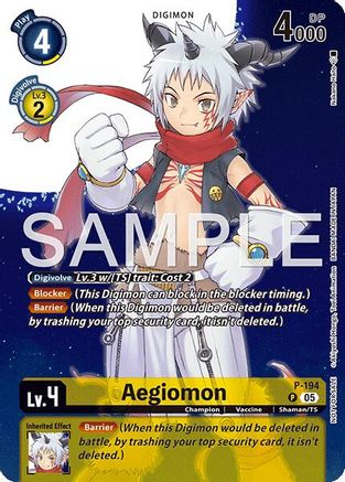 Aegiomon (Digimon Story: Time Stranger Promo Pack) (P-194) - [Digimon Promotion Cards] Foil - Trinity Hobby