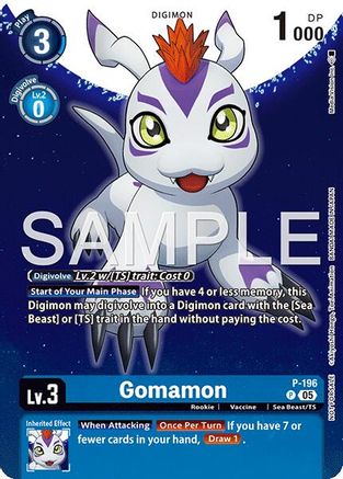 Gomamon (Digimon Story: Time Stranger Promo Pack) (P-196) - [Digimon Promotion Cards] Foil - Trinity Hobby