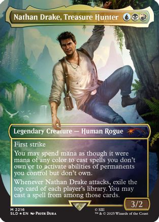Nathan Drake, Treasure Hunter (Rainbow Foil)  [Foil]  (SLD-2216) - [Secret Lair Drop Series] - Trinity Hobby