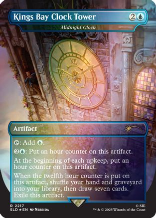 Kings Bay Clock Tower - Midnight Clock (Rainbow Foil)  [Foil]  (SLD-2217) - [Secret Lair Drop Series] - Trinity Hobby