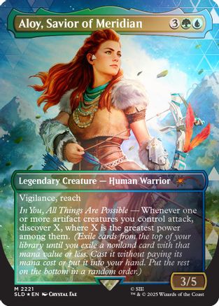 Aloy, Savior of Meridian (Rainbow Foil)  [Foil]  (SLD-2221) - [Secret Lair Drop Series] - Trinity Hobby