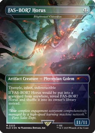 FAS-BOR7 Horus - Blightsteel Colossus (Rainbow Foil)  [Foil]  (SLD-2223) - [Secret Lair Drop Series] - Trinity Hobby