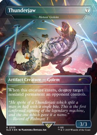 Thunderjaw - Meteor Golem (Rainbow Foil)  [Foil]  (SLD-2225) - [Secret Lair Drop Series] - Trinity Hobby