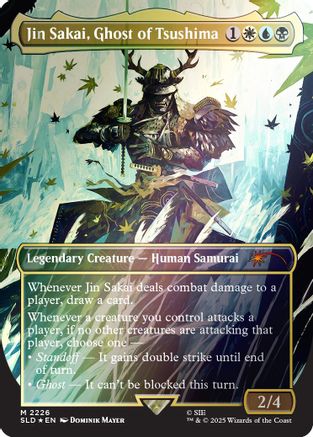 Jin Sakai, Ghost of Tsushima (Rainbow Foil)  [Foil]  (SLD-2226) - [Secret Lair Drop Series] - Trinity Hobby