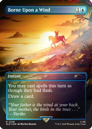 Borne Upon a Wind (Rainbow Foil)  [Foil]  (SLD-2228) - [Secret Lair Drop Series] - Trinity Hobby