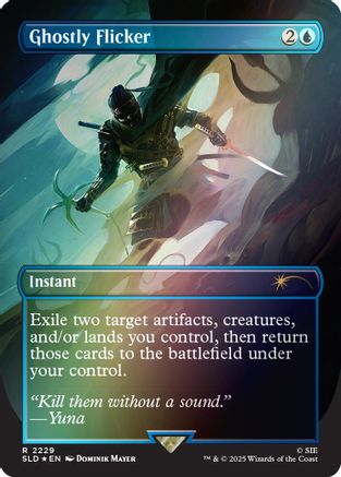 Ghostly Flicker (Rainbow Foil)  [Foil]  (SLD-2229) - [Secret Lair Drop Series] - Trinity Hobby