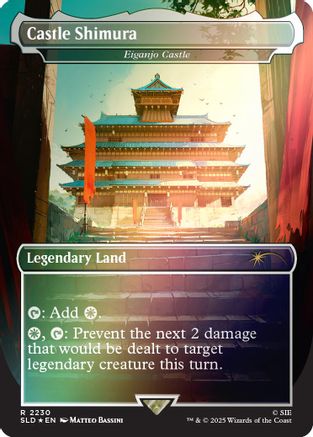 Castle Shimura - Eiganjo Castle (Rainbow Foil)  [Foil]  (SLD-2230) - [Secret Lair Drop Series] - Trinity Hobby