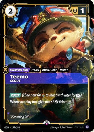Teemo - Scout (197/298) - Riftbound Promotional Cards - Trinity Hobby