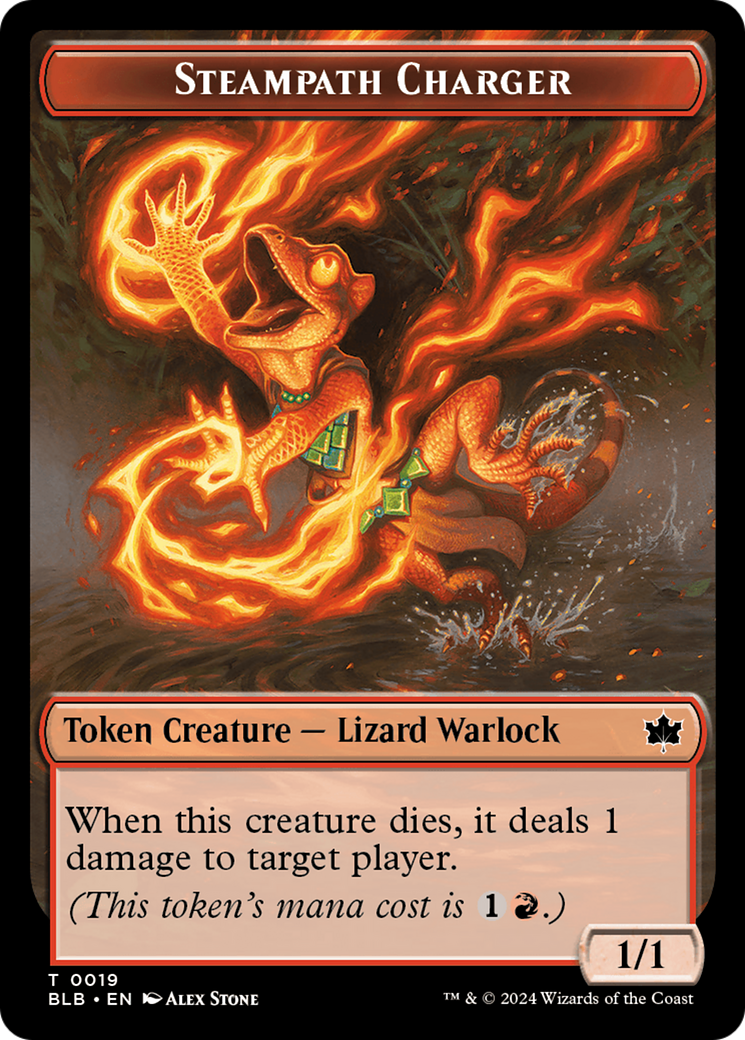 Steampath Charger  (BLB-019) - [Bloomburrow Tokens] - Trinity Hobby