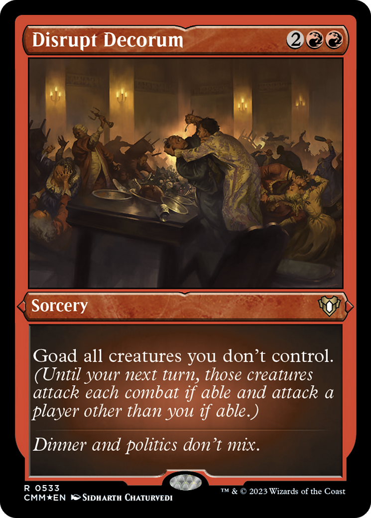 Disrupt Decorum (Foil Etched) [Commander Masters] - Trinity Hobby