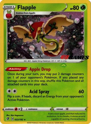 Flapple (EB Games Exclusive APAC) - (022/192) Holofoil [Miscellaneous Cards & Products]