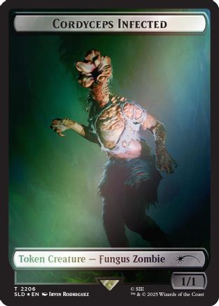 Cordyceps Infected Token (2206) (Rainbow Foil)  [Foil]  (SLD-2206) - [Secret Lair Drop Series] - Trinity Hobby