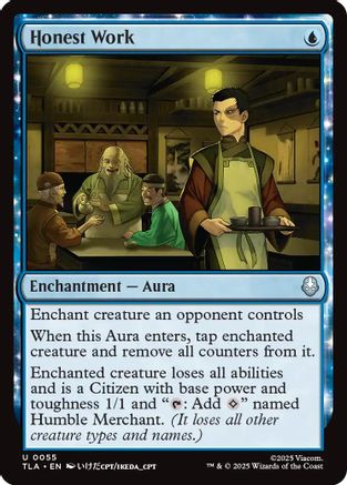 Honest Work  [Foil]  (TLA-055) - [Avatar: The Last Airbender] - Trinity Hobby