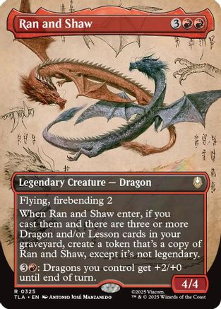 Ran and Shaw (Borderless)  [Foil]  (TLA-325) - [Avatar: The Last Airbender] - Trinity Hobby