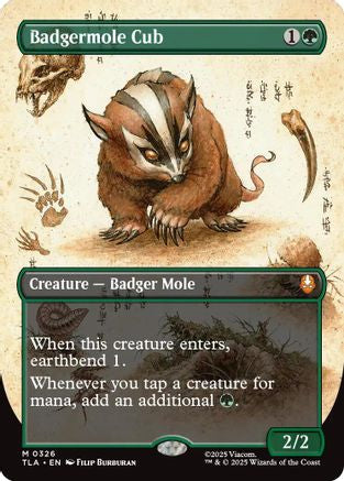 Badgermole Cub (Borderless)  [Foil]  (TLA-326) - [Avatar: The Last Airbender] - Trinity Hobby
