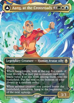 Aang, at the Crossroads (Borderless)  [Foil]  (TLA-304) - [Avatar: The Last Airbender] - Trinity Hobby
