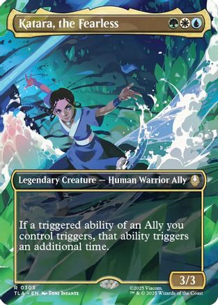 Katara, the Fearless (Borderless)  [Foil]  (TLA-305) - [Avatar: The Last Airbender] - Trinity Hobby