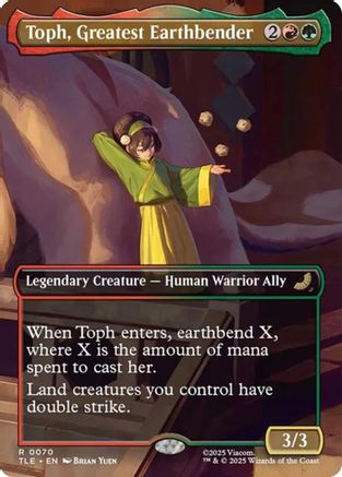 Toph, Greatest Earthbender (Borderless)  (TLE-070) - [Avatar: The Last Airbender: Eternal-Legal] - Trinity Hobby