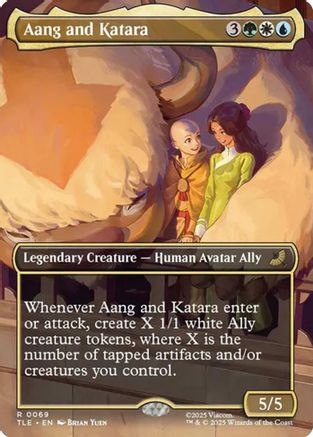 Aang and Katara (Borderless)  (TLE-069) - [Avatar: The Last Airbender: Eternal-Legal] - Trinity Hobby