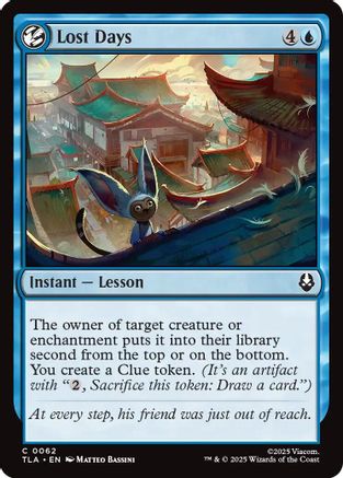 Lost Days  [Foil]  (TLA-062) - [Avatar: The Last Airbender] - Trinity Hobby