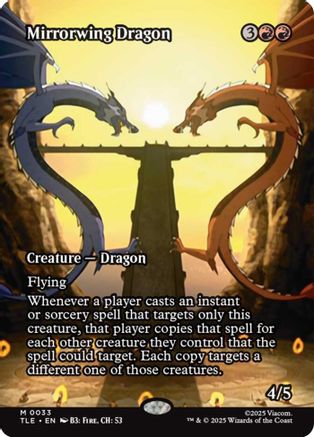 Mirrorwing Dragon (Borderless)  [Foil]  (TLE-033) - [Avatar: The Last Airbender: Eternal-Legal] - Trinity Hobby