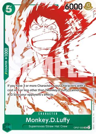 Monkey.D.Luffy - OP07-033 (3rd Anniversary Treasure Campaign Pack) (OP07-033) - [One Piece Promotion Cards] Foil