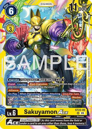 Sakuyamon ACE (ST22-05) - [Starter Deck 22: Amethyst Mandala Advanced Deck Set] Foil
