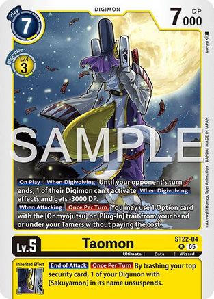 Taomon (ST22-04) - [Starter Deck 22: Amethyst Mandala Advanced Deck Set] Foil