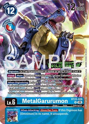 MetalGarurumon (Evolution Cup 2025 Vol. 3 Participant) (BT22-026) - [Cyber Eden] Foil