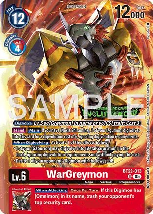 WarGreymon (Evolution Cup 2025 Vol. 3 Top 4) (BT22-013) - [Cyber Eden] Foil