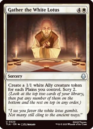 Gather the White Lotus  [Foil]  (TLA-020) - [Avatar: The Last Airbender] - Trinity Hobby