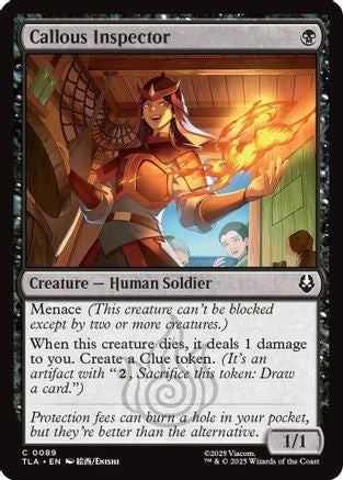 Callous Inspector  [Foil]  (TLA-089) - [Avatar: The Last Airbender] - Trinity Hobby