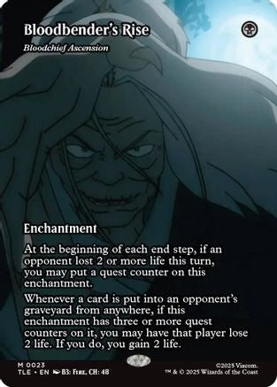 Bloodbender's Rise - Bloodchief Ascension (Borderless)  (TLE-023) - [Avatar: The Last Airbender: Eternal-Legal] - Trinity Hobby