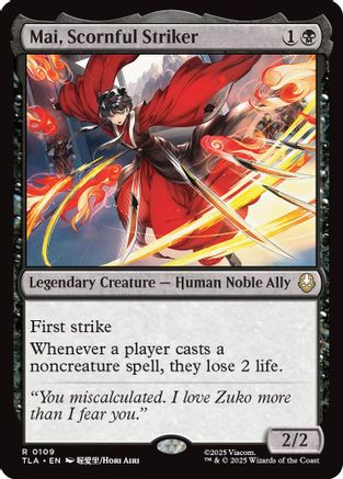 Mai, Scornful Striker  [Foil]  (TLA-109) - [Avatar: The Last Airbender] - Trinity Hobby