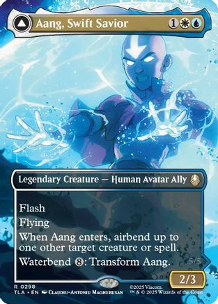 Aang, Swift Savior (0298) (Borderless)  [Foil]  (TLA-298) - [Avatar: The Last Airbender] - Trinity Hobby