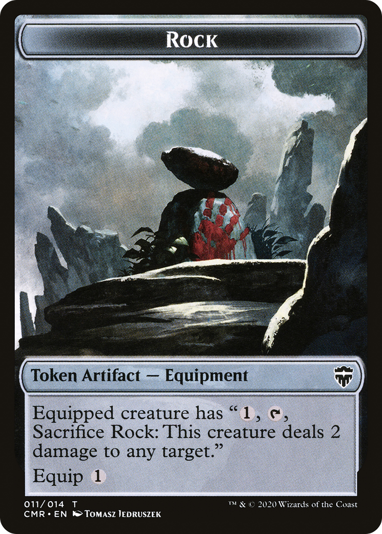 Rock  [Foil]  (CMR-011) - [Commander Legends Tokens] - Trinity Hobby